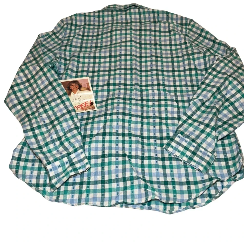 1980s Deadstock NWT Vintage Cheryl Tiegs Button-Down Shirt Size 10 Sears USA - Picture 2 of 12